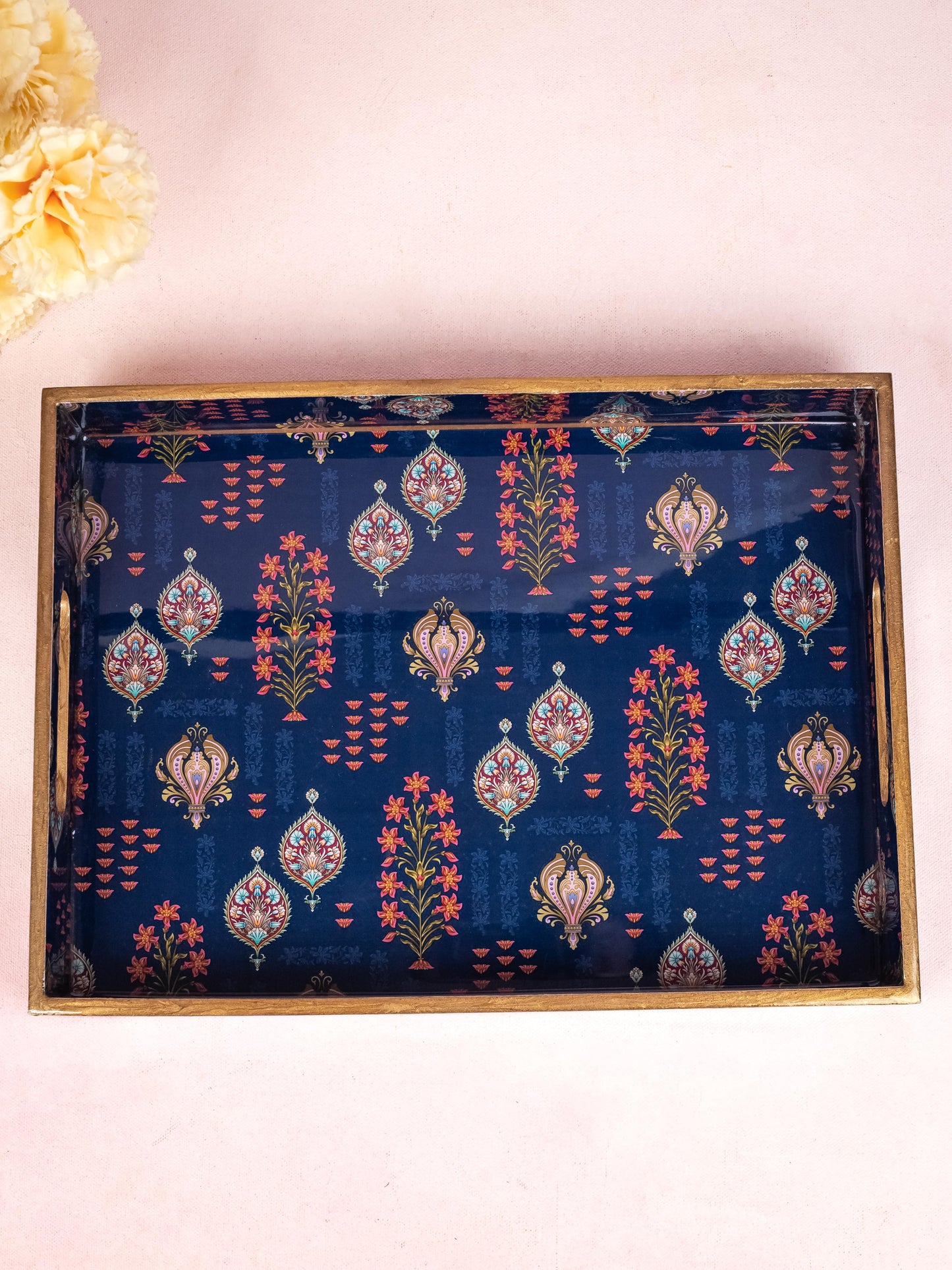 Digital Printed Floral Tray - 14x10 inch - WL5225