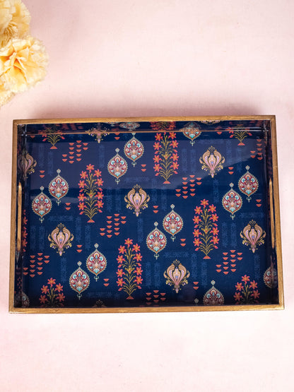 Digital Printed Floral Tray - 14x10 inch - WL5225