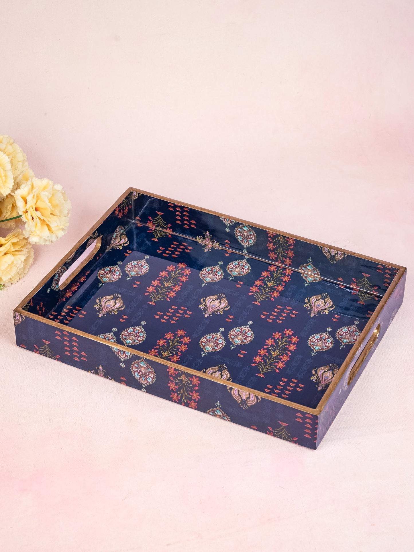 Digital Printed Floral Tray - 14x10 inch - WL5225