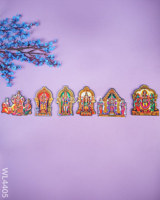 Aarupadai Murugan Fridge Magnet Set - WL4405