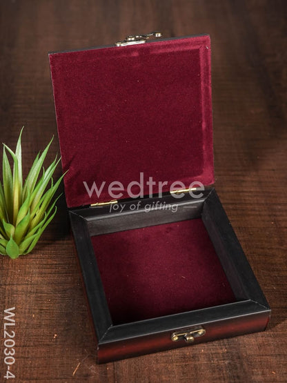 Acrylic Reverse Picture Jewelry Box - Tanjore Art Peacock1 - WL2030-4