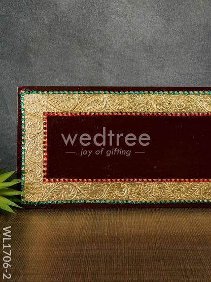 Antique Name Plate - Hand Painted 6x12 - Coffee Brown - WL1706-2
