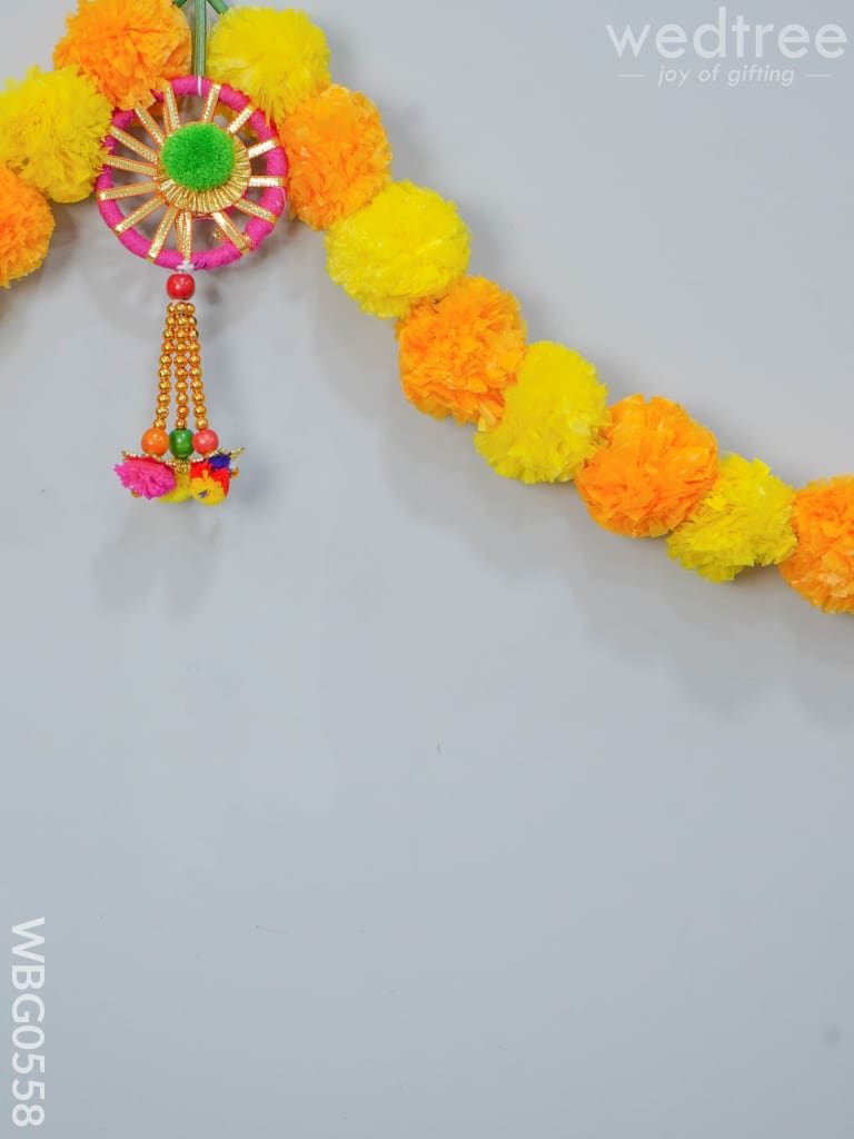 Artificial Mixed Color Marigold Flower Garland Thoran - WBG0558