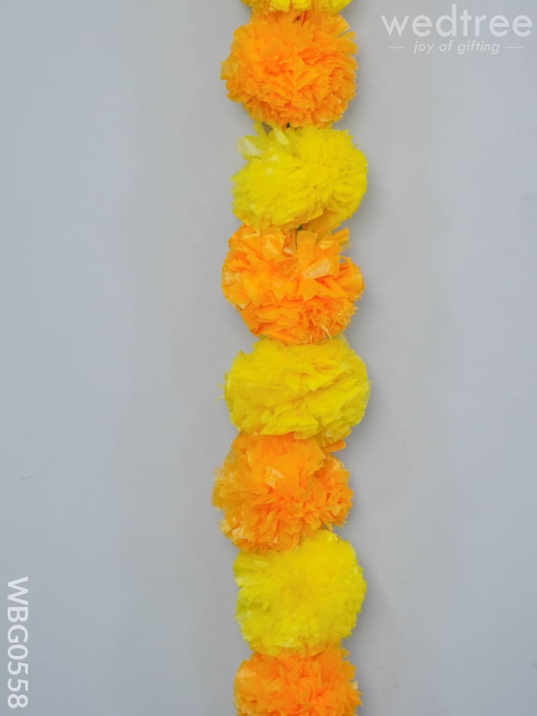 Artificial Mixed Color Marigold Flower Garland Thoran - WBG0558