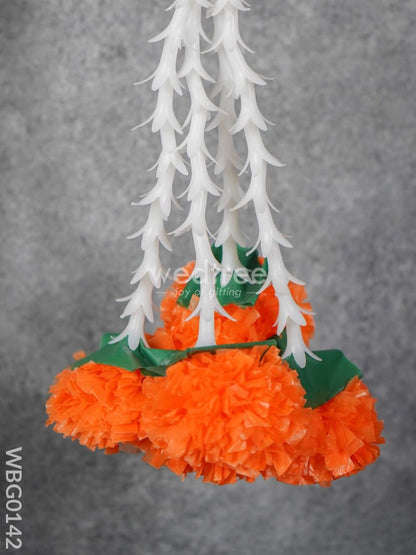 Artificial Orange Marigold Flower Thoran - Set of 2 - WBG0142