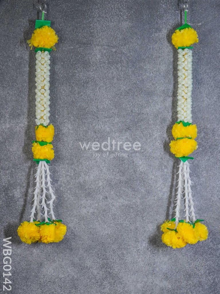 Artificial Orange Marigold Flower Thoran - Set of 2 - WBG0142