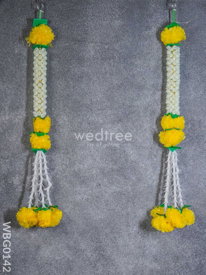 Artificial Orange Marigold Flower Thoran - Set of 2 - WBG0142
