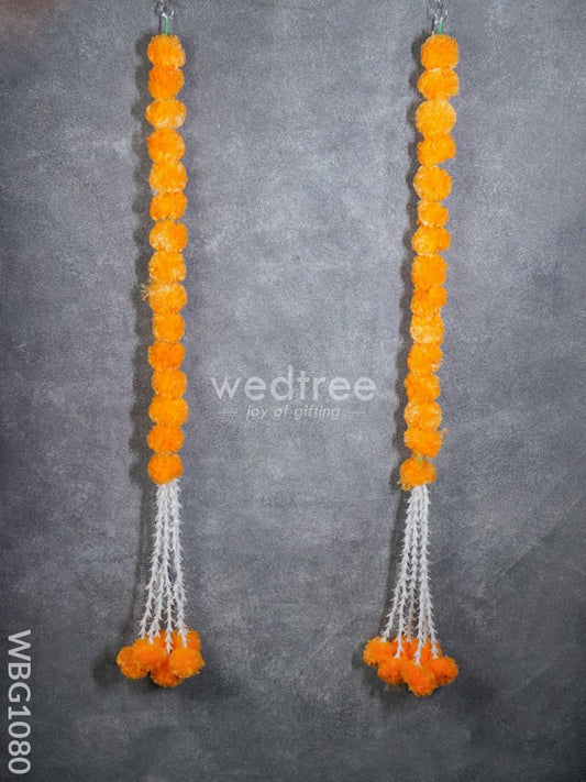 Artificial Yellow Marigold Garland Thoran - Set of 2- WBG1080
