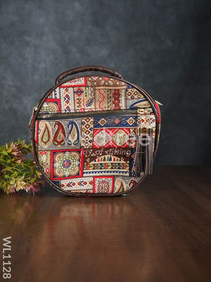 Assorted  Design Sling Bag with  Double Side Zipper - WL1128