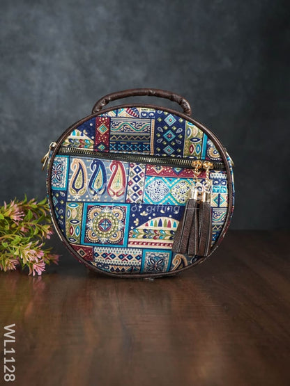 Assorted  Design Sling Bag with  Double Side Zipper - WL1128