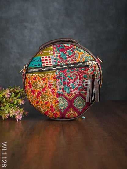 Assorted  Design Sling Bag with  Double Side Zipper - WL1128