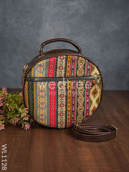 Assorted  Design Sling Bag with  Double Side Zipper - WL1128