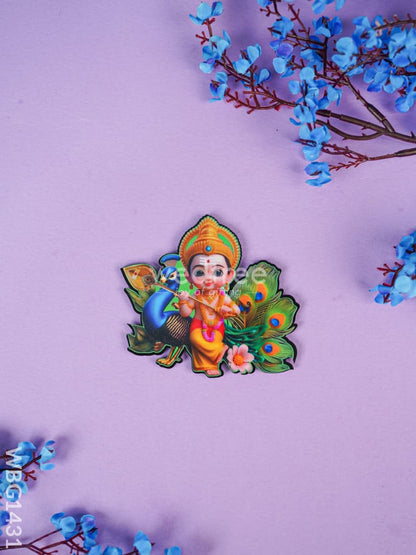 Baby Murugan with Peacock Fridge Magnet - WBG1431