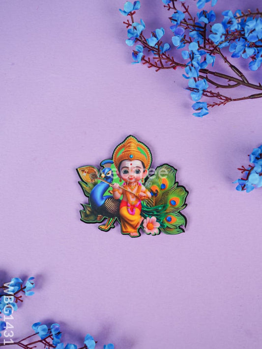Baby Murugan with Peacock Fridge Magnet - WBG1431