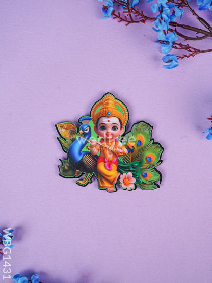 Baby Murugan with Peacock Fridge Magnet - WBG1431