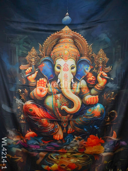 Back Drop Ganesha Design - WL4214