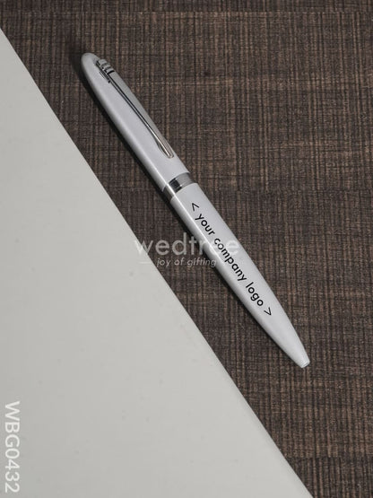 Ball Point Roller Pen (Pearl White Finish) - WBG0432