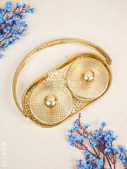 Basket with Dryfruit Jar - Set of 2 - WL4776