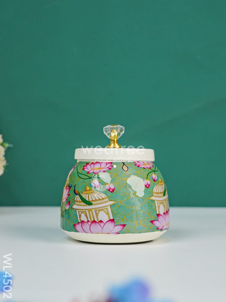 Basket with Metal Jars - WL4502