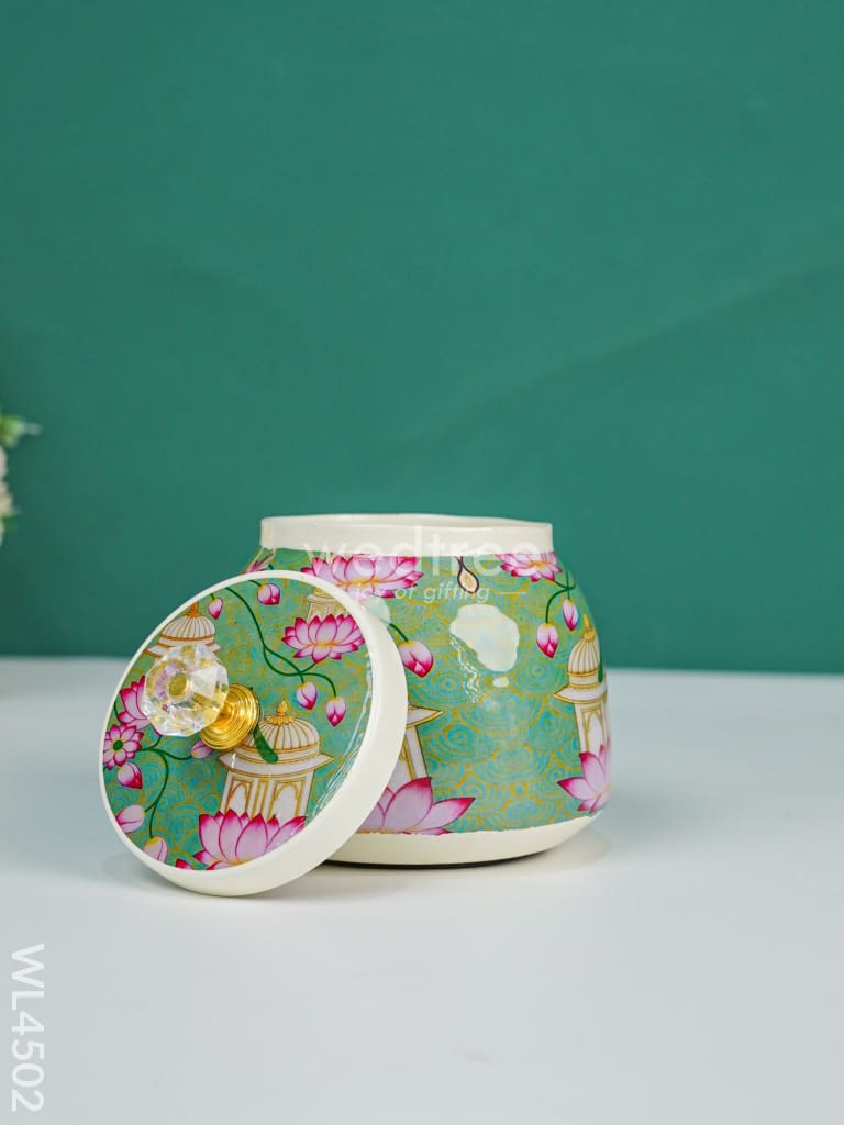 Basket with Metal Jars - WL4502