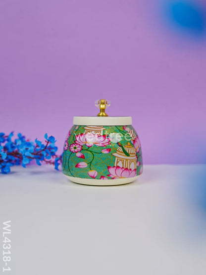 Basket With Tin Jar - WL4318
