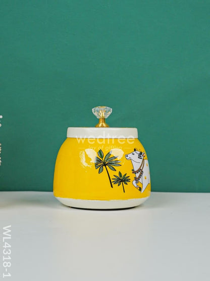 Basket With Tin Jar - WL4318