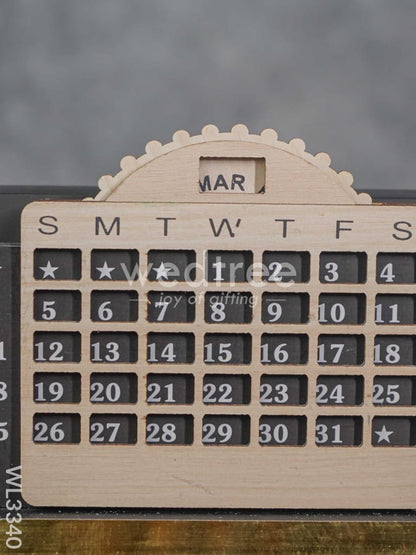 Black Matte Finish Pen Stand with Infinite Calender - WL3340