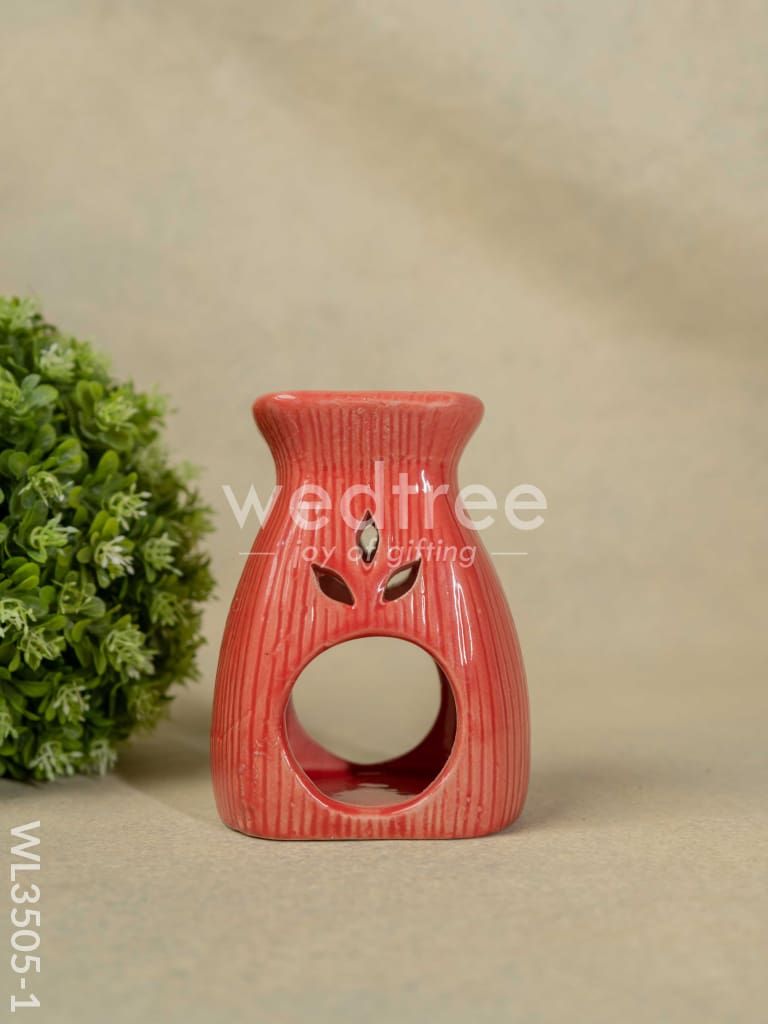 Blue Pottery Diffuser Candle Holder with Rose Oil and Incense Sticks - WL3505-1