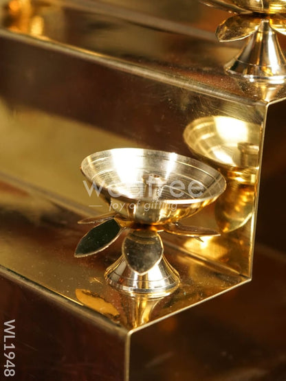 Brass 3 Step Golu Stand - WL1948