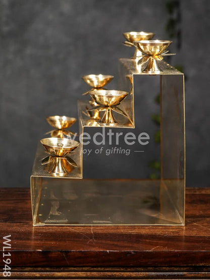 Brass 3 Step Golu Stand - WL1948