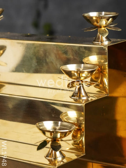 Brass 3 Step Golu Stand - WL1948
