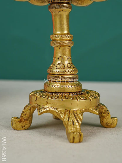 Brass 5 Face Annapakshi Diya With Stand - WL4368