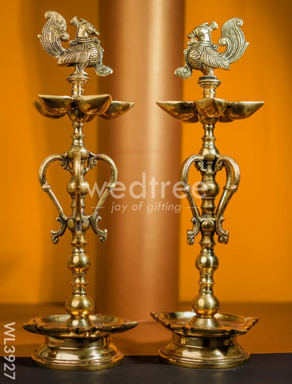 Brass 5 Face Annapakshi Kuthuvilakku - Set of 2 - WL3927