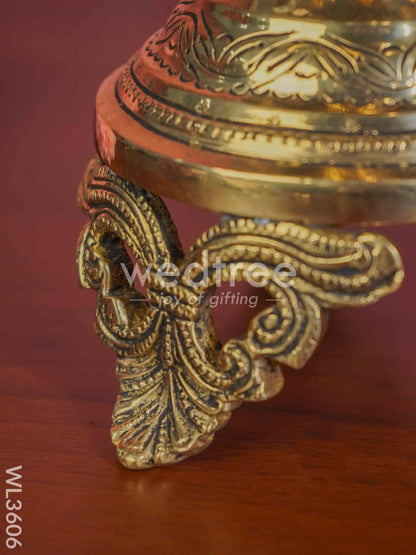 Brass Annapakshi 5 Face Diya with Tri-Stand - WL3606