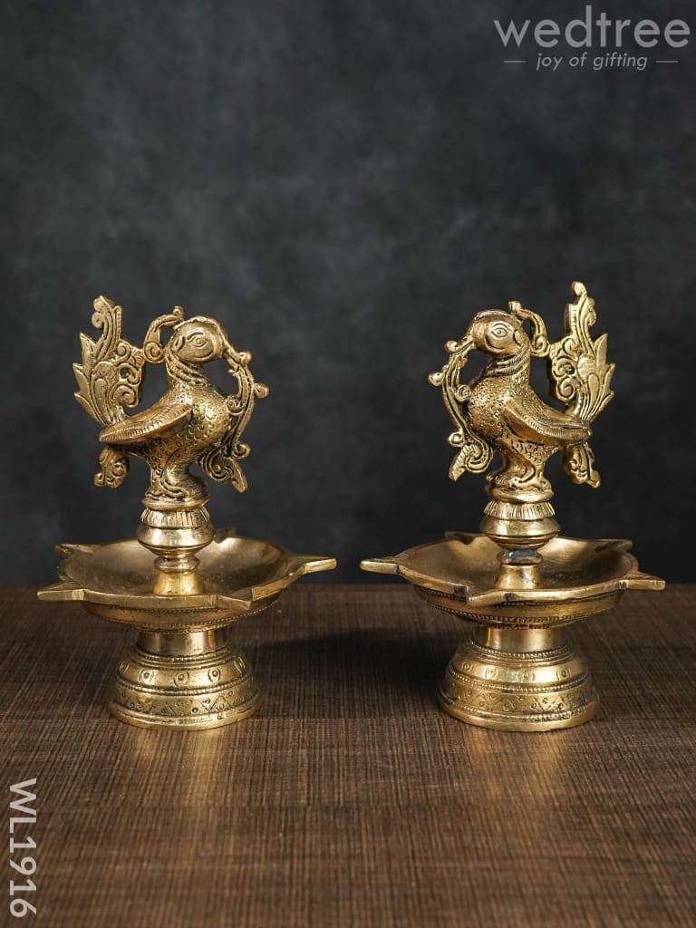 Brass Annapakshi 5 Face Diya - WL1916