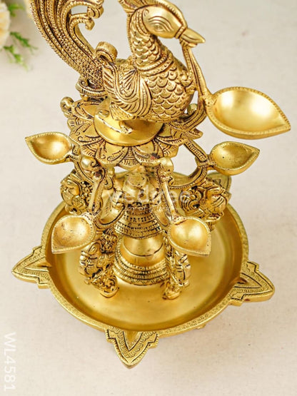Brass Annapakshi 5 Face Diya - WL4581