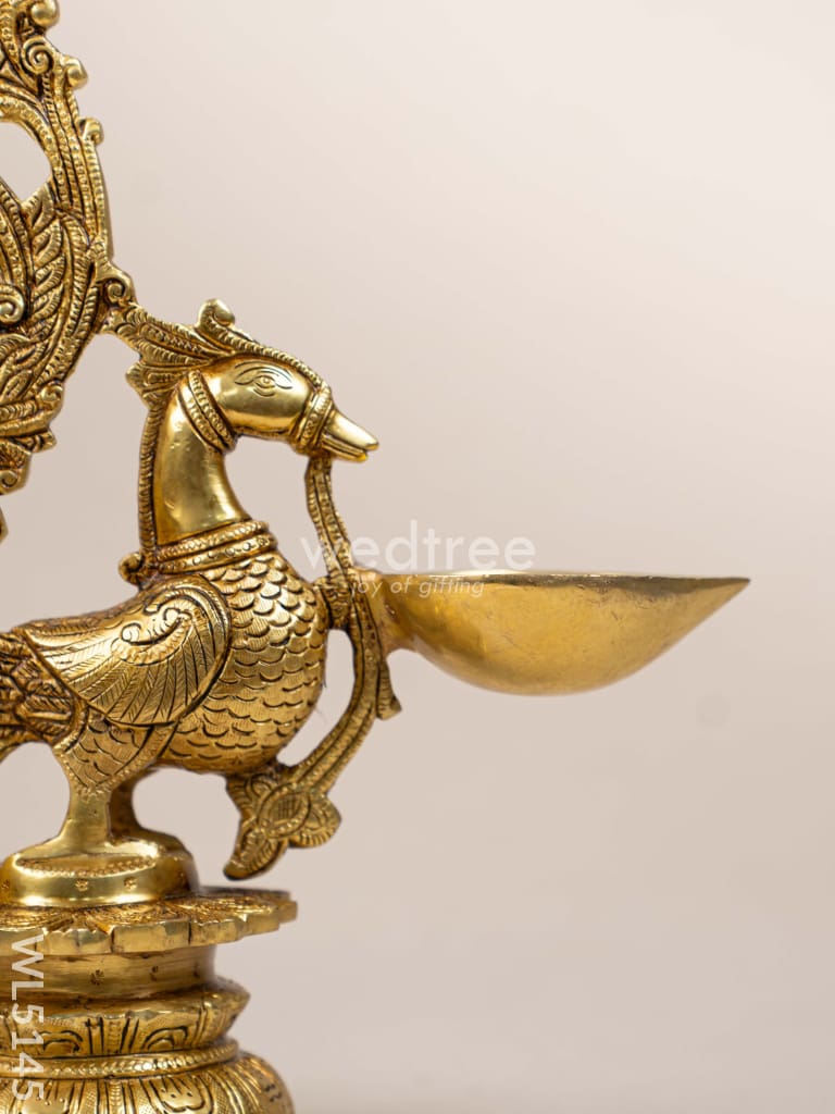 Brass Annapakshi Diya - 12 inch - WL5145