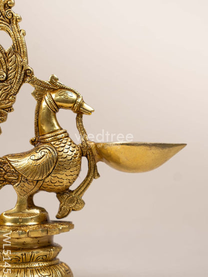 Brass Annapakshi Diya - 12 inch - WL5145