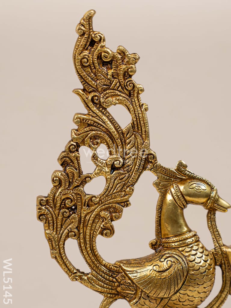 Brass Annapakshi Diya - 12 inch - WL5145