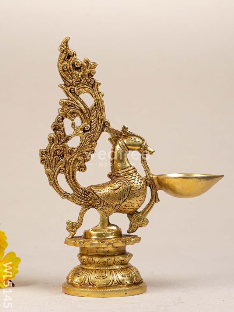 Brass Annapakshi Diya - 12 inch - WL5145