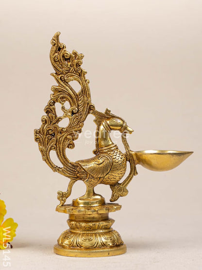 Brass Annapakshi Diya - 12 inch - WL5145