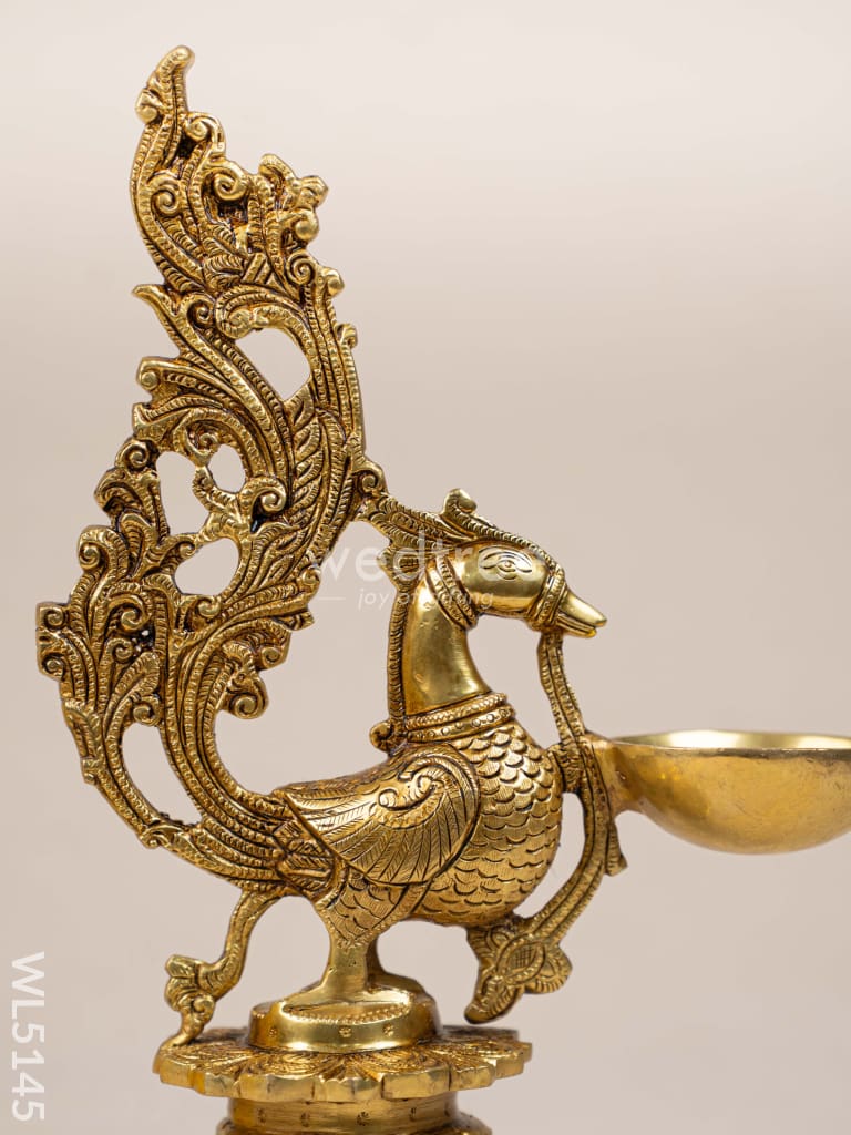 Brass Annapakshi Diya - 12 inch - WL5145