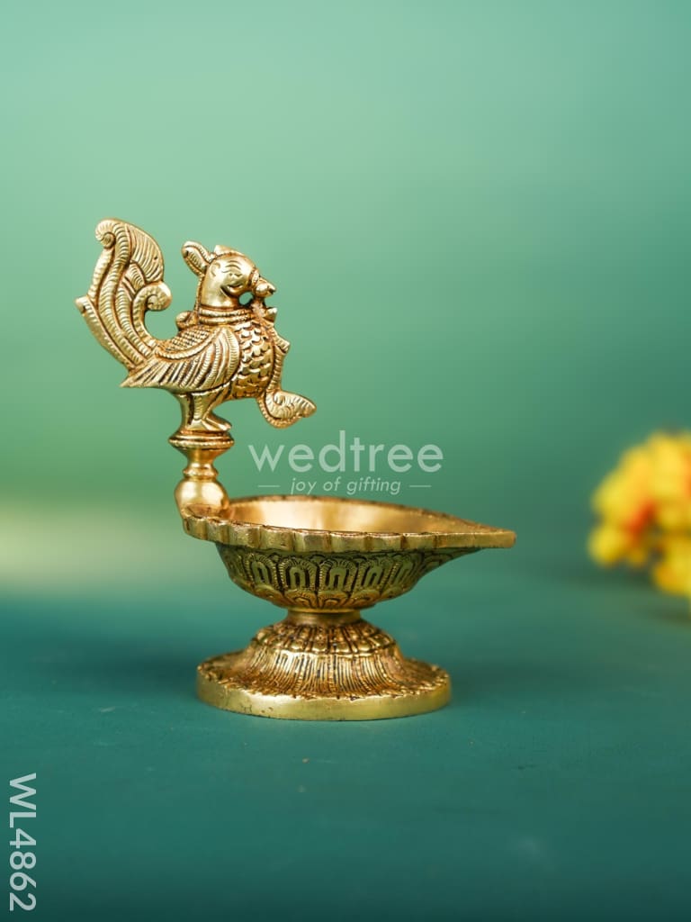 Brass Annapakshi Diya - 6 inch - WL4862