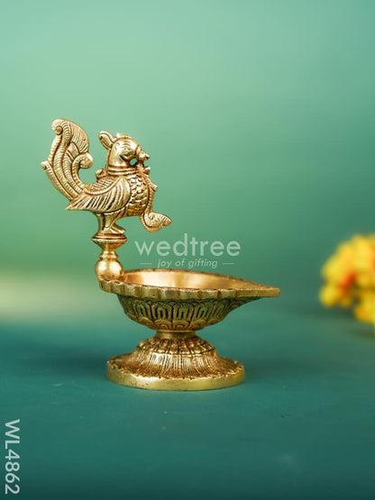 Brass Annapakshi Diya - 6 inch - WL4862