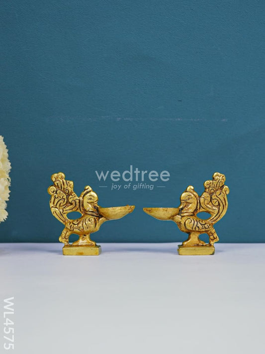 Brass Annapakshi Diya - Set of 2 - WL4575