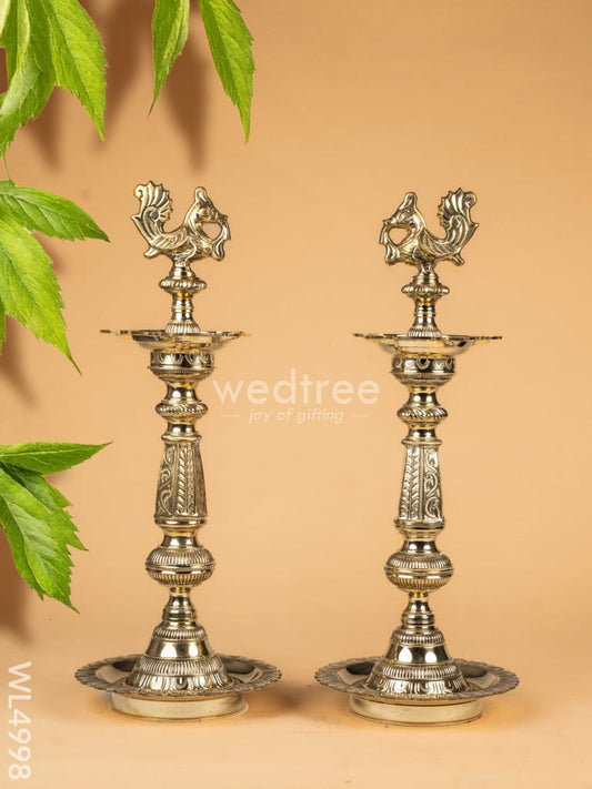 Brass Annapakshi Kuthu Vilakku - 21 inch - WL4998