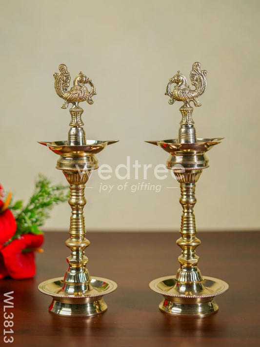 Brass Annapakshi Kuthu Vilaku - 14 inch - WL3813