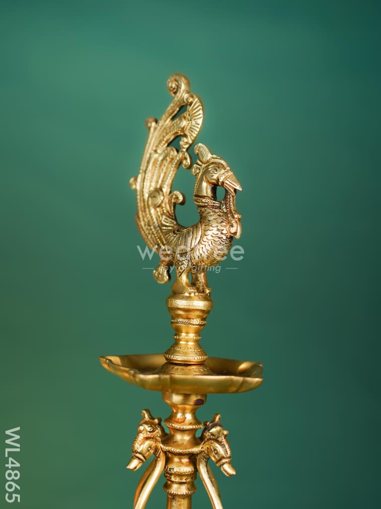 Brass Annapakshi Vilaku with Diya - 23 inch - WL4865
