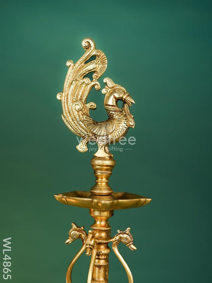 Brass Annapakshi Vilaku with Diya - 23 inch - WL4865