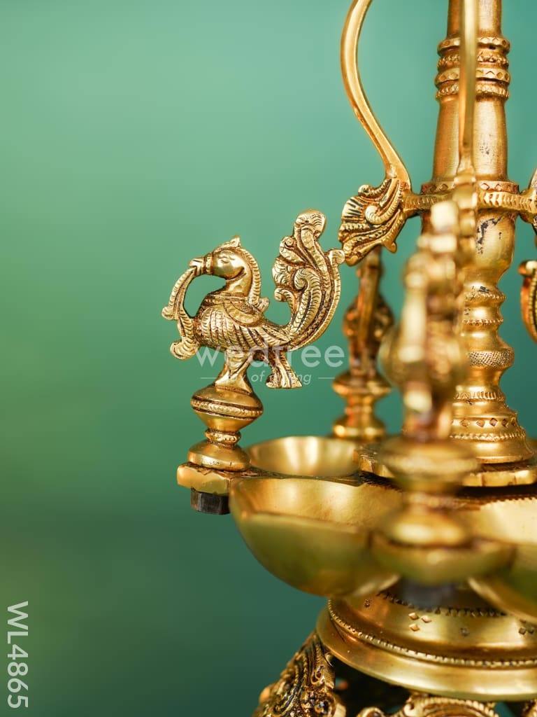 Brass Annapakshi Vilaku with Diya - 23 inch - WL4865